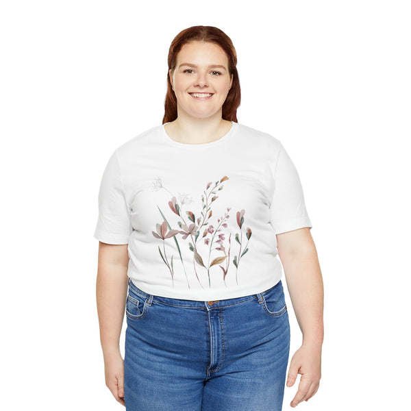 Rowan Floral Meadow Awesome Unisex Jersey Short Sleeve Tee Marvelous Studio T-shirt