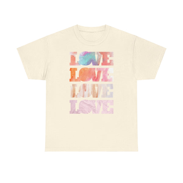 Love, Love letters Watercolor Art Unisex Heavy Cotton Tee Marvelous Studio