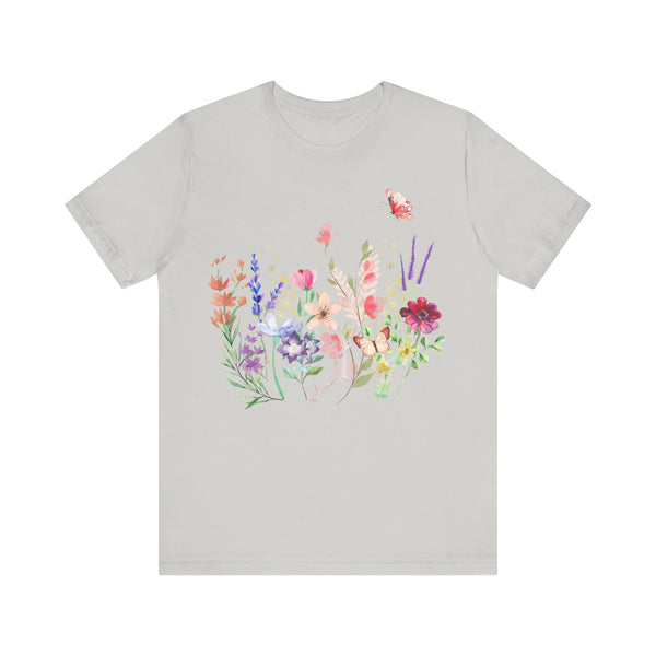 Audrey Floral Meadow Awesome Unisex Jersey Short Sleeve Tee Marvelous Studio T-shirt