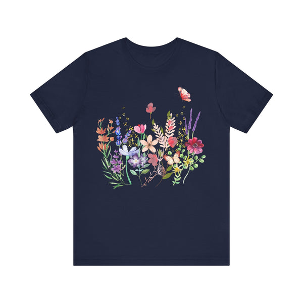 Audrey Floral Meadow Awesome Unisex Jersey Short Sleeve Tee Marvelous Studio T-shirt