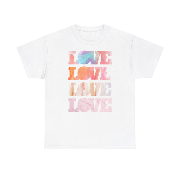 Love, Love letters Watercolor Art Unisex Heavy Cotton Tee Marvelous Studio