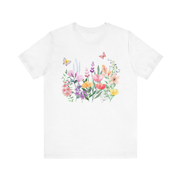 Eileen Floral Meadow Awesome Unisex Jersey Short Sleeve Tee Marvelous Studio T-shirt