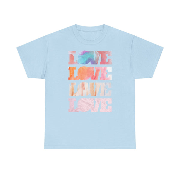 Love, Love letters Watercolor Art Unisex Heavy Cotton Tee Marvelous Studio