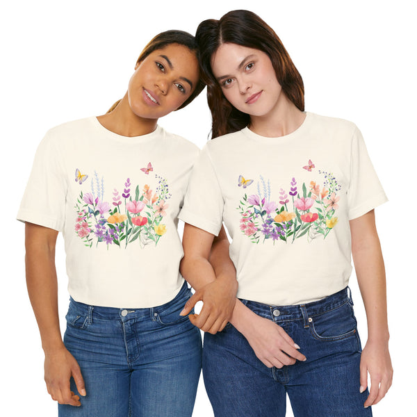 Eileen Floral Meadow Awesome Unisex Jersey Short Sleeve Tee Marvelous Studio T-shirt