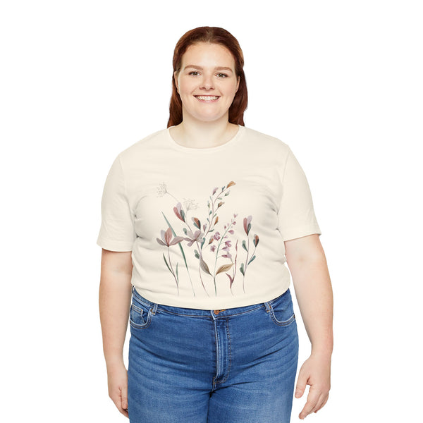 Rowan Floral Meadow Awesome Unisex Jersey Short Sleeve Tee Marvelous Studio T-shirt