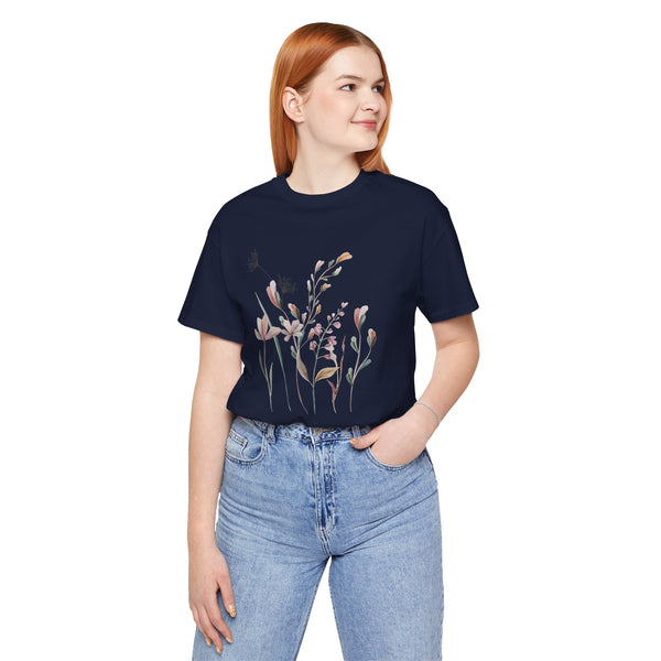 Rowan Floral Meadow Awesome Unisex Jersey Short Sleeve Tee Marvelous Studio T-shirt