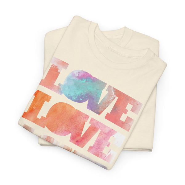 Love, Love letters Watercolor Art Unisex Heavy Cotton Tee Marvelous Studio