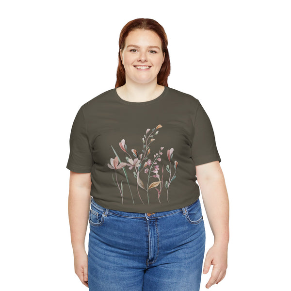 Rowan Floral Meadow Awesome Unisex Jersey Short Sleeve Tee Marvelous Studio T-shirt