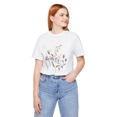 Rowan Floral Meadow Awesome Unisex Jersey Short Sleeve Tee Marvelous Studio T-shirt