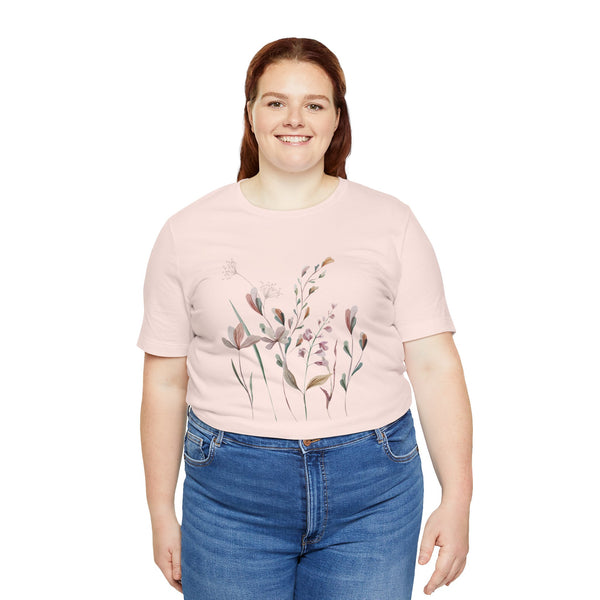 Rowan Floral Meadow Awesome Unisex Jersey Short Sleeve Tee Marvelous Studio T-shirt