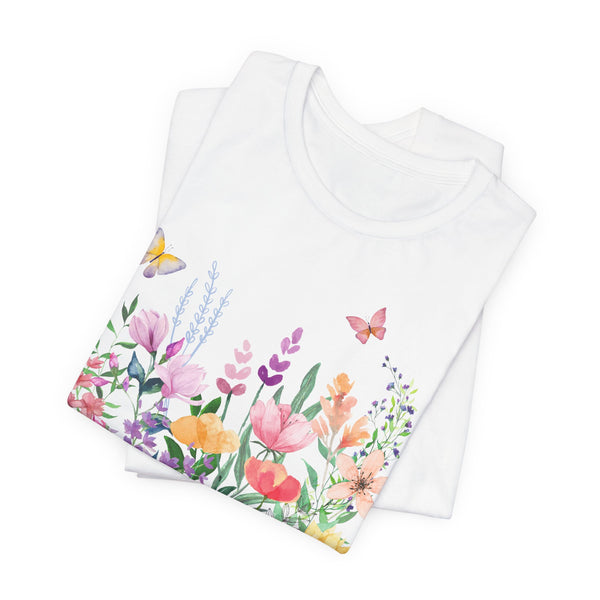 Eileen Floral Meadow Awesome Unisex Jersey Short Sleeve Tee Marvelous Studio T-shirt