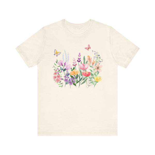 Eileen Floral Meadow Awesome Unisex Jersey Short Sleeve Tee Marvelous Studio T-shirt