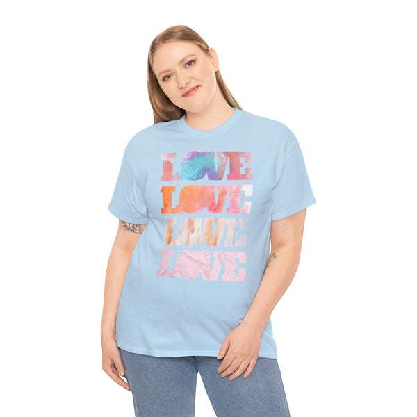 Love, Love letters Watercolor Art Unisex Heavy Cotton Tee Marvelous Studio