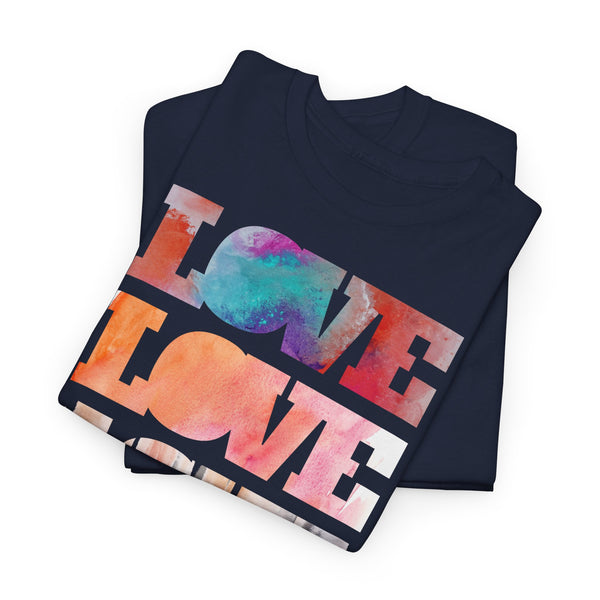 Love, Love letters Watercolor Art Unisex Heavy Cotton Tee Marvelous Studio