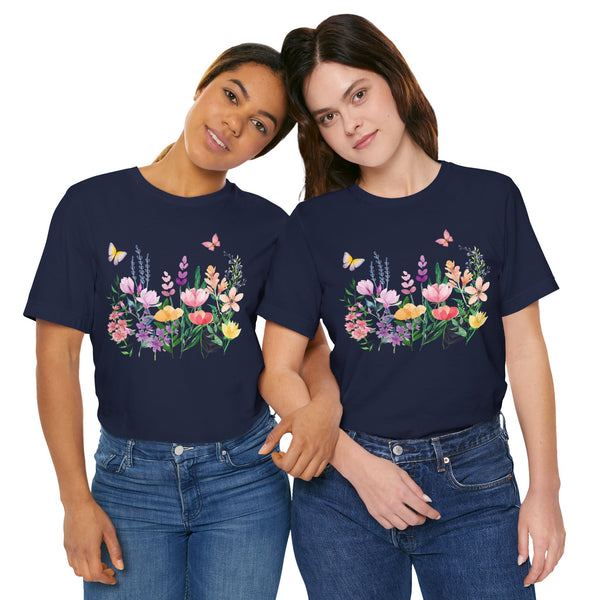 Eileen Floral Meadow Awesome Unisex Jersey Short Sleeve Tee Marvelous Studio T-shirt