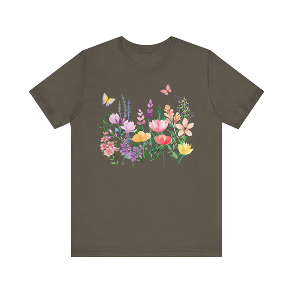 Eileen Floral Meadow Awesome Unisex Jersey Short Sleeve Tee Marvelous Studio T-shirt