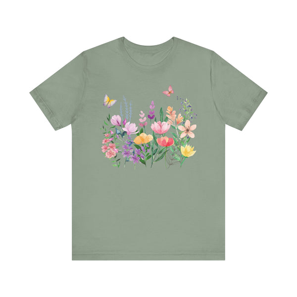 Eileen Floral Meadow Awesome Unisex Jersey Short Sleeve Tee Marvelous Studio T-shirt