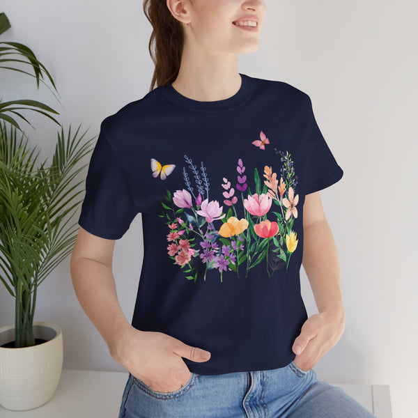 Eileen Floral Meadow Awesome Unisex Jersey Short Sleeve Tee Marvelous Studio T-shirt