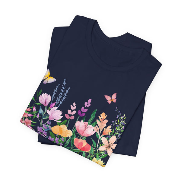 Eileen Floral Meadow Awesome Unisex Jersey Short Sleeve Tee Marvelous Studio T-shirt