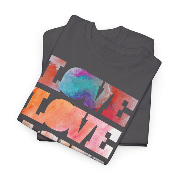 Love, Love letters Watercolor Art Unisex Heavy Cotton Tee Marvelous Studio