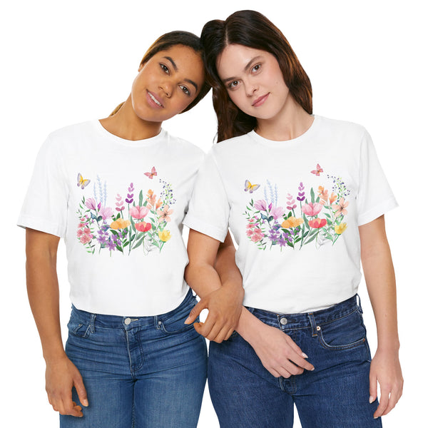 Eileen Floral Meadow Awesome Unisex Jersey Short Sleeve Tee Marvelous Studio T-shirt