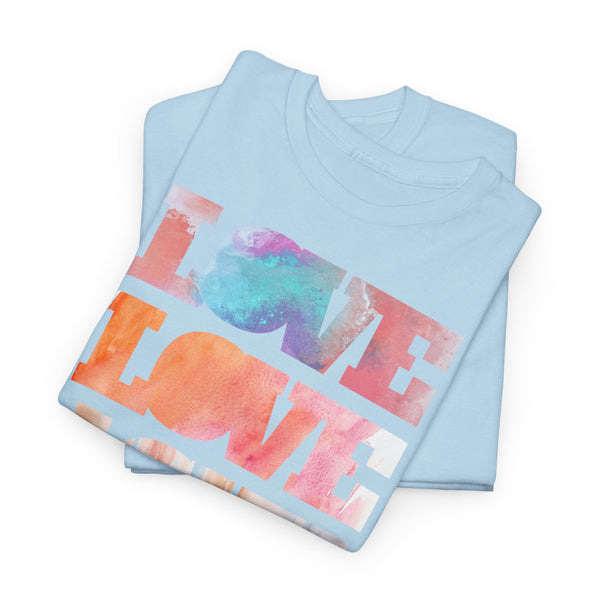 Love, Love letters Watercolor Art Unisex Heavy Cotton Tee Marvelous Studio