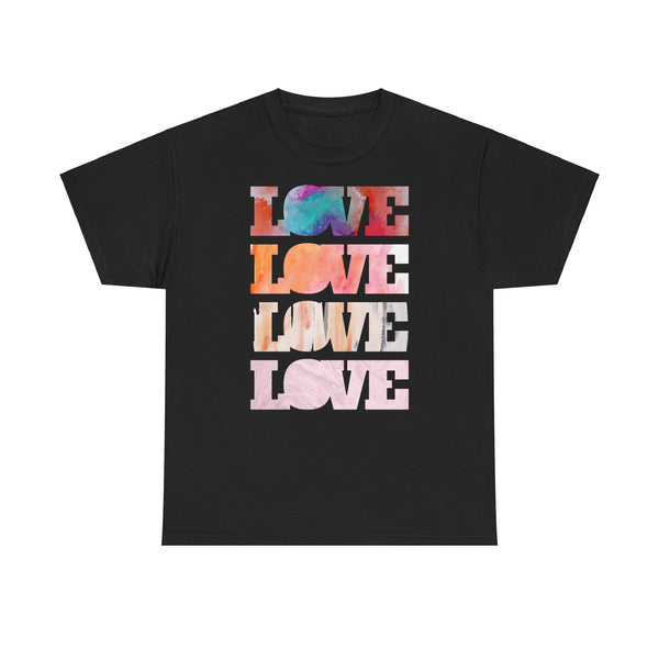 Love, Love letters Watercolor Art Unisex Heavy Cotton Tee Marvelous Studio