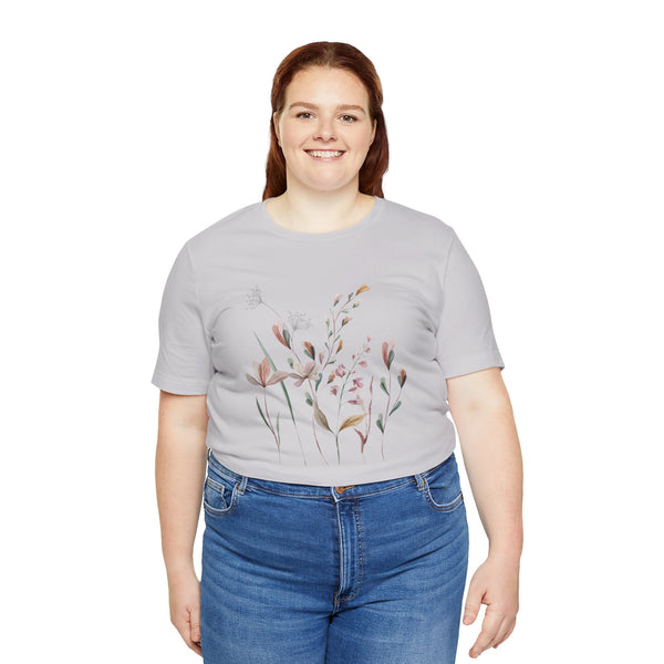 Rowan Floral Meadow Awesome Unisex Jersey Short Sleeve Tee Marvelous Studio T-shirt