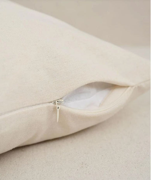 Beige Linen Cushion Cover Boho Tassels 45cm x 45 cm and 30cm x 50cm bohemian minimalism