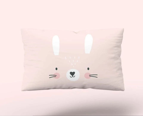 Pink Cute Rabbit Pillow Cover 30cm x 50 cm Cushion Cover nursery children bunny