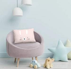 Pink Cute Rabbit Pillow Cover 30cm x 50 cm Cushion Cover nursery children bunny