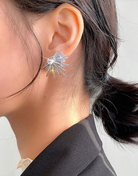 Luxury Marquise Cubic Stud Earrings for Women Party Wedding Dating Gift Glamorous Diamante Rhinestone Bridal