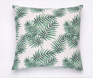 Tropical Leaves Cushion Cover Pillow 45cm x 45 cm double side print