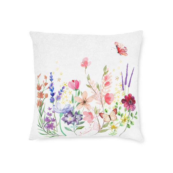 Audrey Floral Meadow Square Pillow Double Sided Print Marvelous Studio