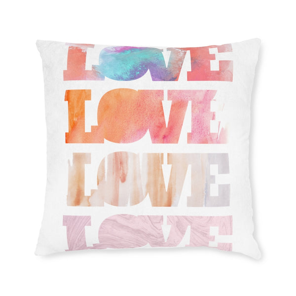 Love, Love letters Watercolor Art Square Pillow Marvelous Studio