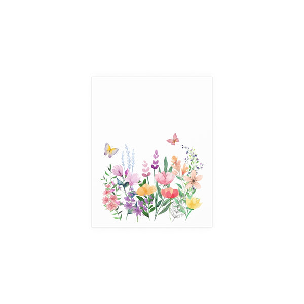 Eileen Floral Meadow Botanical Watercolor Greenery Print 200gsm Farmhouse Plant Wall Art Green Poster Housewarming Good vibes Premium Silk Poster