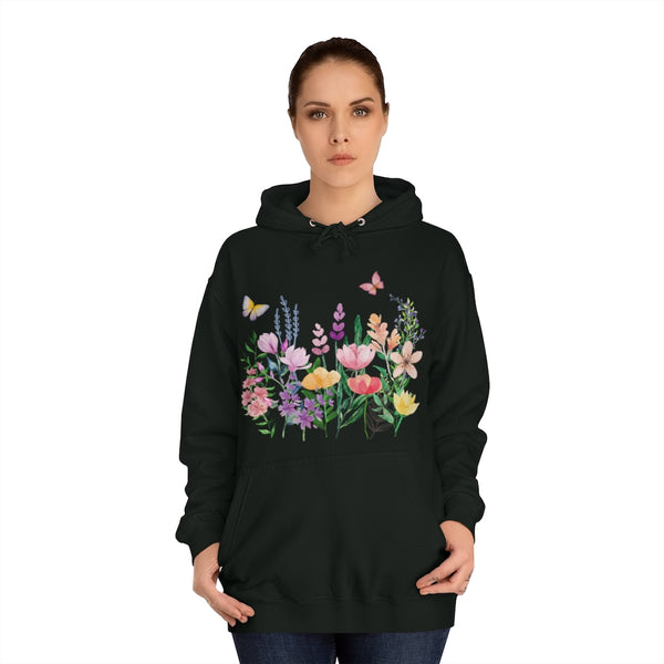 Eileen Floral Meadow Awesome Unisex College Hoodie