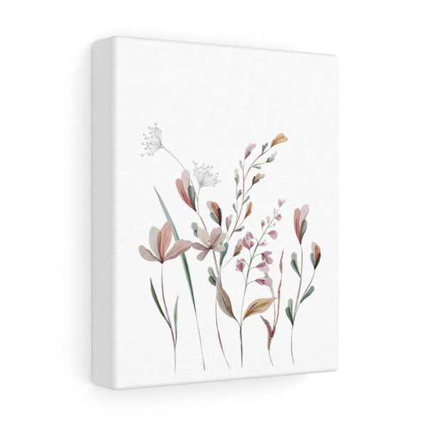 Rowan Floral Autumn Botanical Watercolor Stretched Canvas
