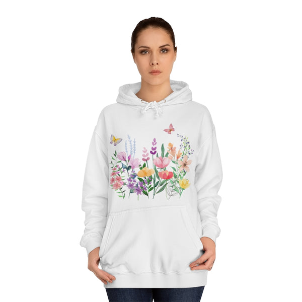 Eileen Floral Meadow Awesome Unisex College Hoodie
