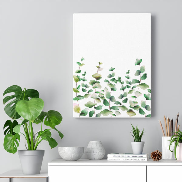 Sweet Reese Botanical Design Floral Green Plant Eucalyptus Stretched Canvas Marvelous Studio