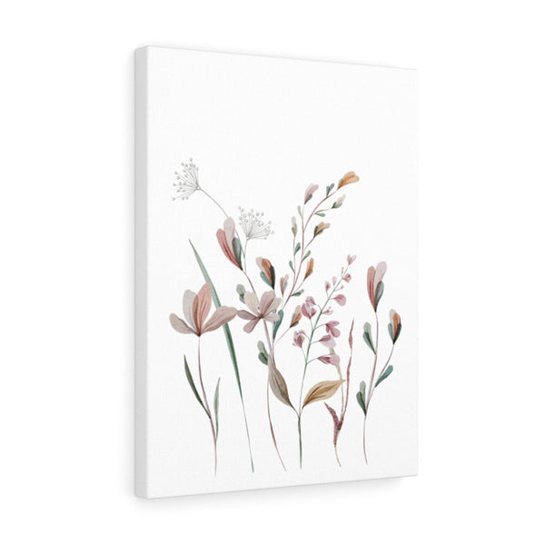Rowan Floral Autumn Botanical Watercolor Stretched Canvas