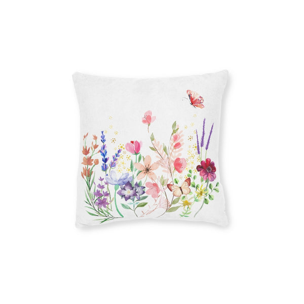 Audrey Floral Meadow Square Pillow Double Sided Print Marvelous Studio